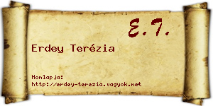 Erdey Terézia névjegykártya